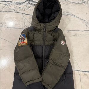Boys size 4T Moncler Olive and Black Puffer Jacket